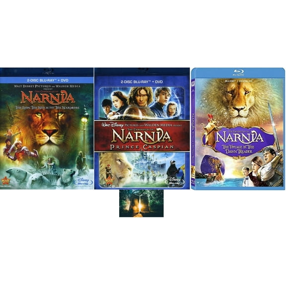 The Chronicles of Narnia Trilogy 1 2 3 (3 Blu Ray SET, WS) Includes Glossy Print Narnia Art Card