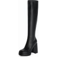 thumbnail image 1 of The Chunky heel Boot: Women's Knee-High Platform Boot with a Square Toe & Easy wear, 1 of 7