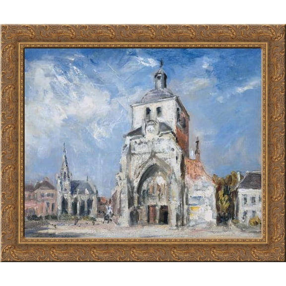 The Church at Montreuil 24x20 Gold Ornate Wood Framed Canvas Art by Philip Wilson Steer