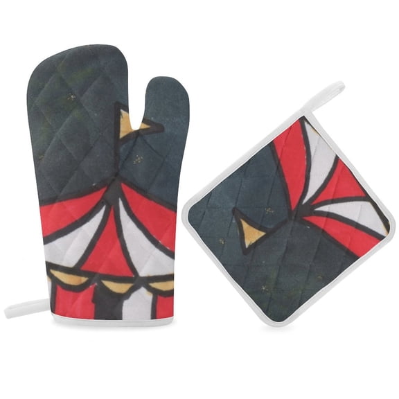 The Circus Oven Gloves And Pots Stand Set Oven Gloves And Pot Racks Pot Racks And Oven Gloves Set