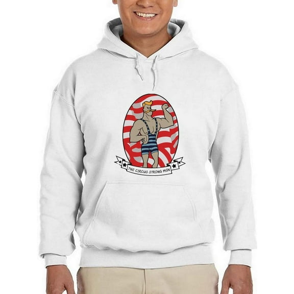 The Circus Strong Man Hoodie Men -SPIdeals Designs, Male XX-Large