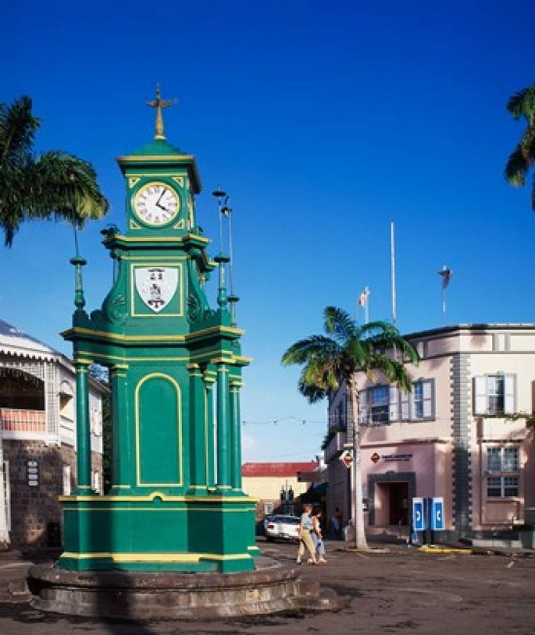 The Circus and Berkeley Monument Basseterre St Kitts Caribbean Canvas Art - Paul Thompson DanitaDelimont (22 x 27)
