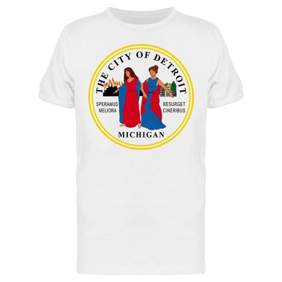 The City Of Detroit T-Shirt Men -Image by Shutterstock, Male Large