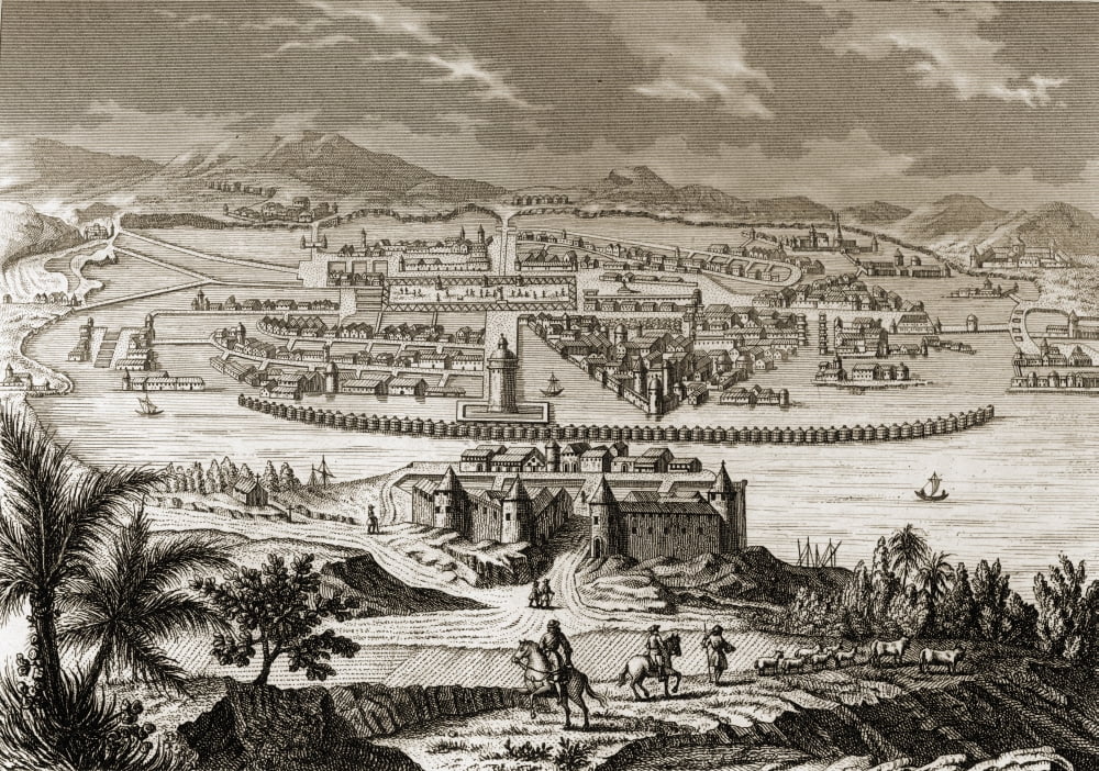 The City Of Mexico At The Time Of The Spanish Conquest 1519 Canvas Art - Ken Welsh Design Pics (36 x 24)