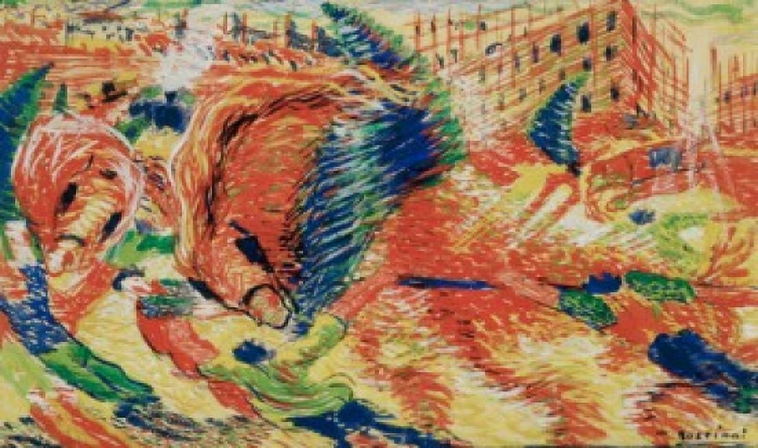 The City Rises 1910-11 Umberto Boccioni (1882-1916Italian) Tempera on Card Pinacoteca di Brera Milan Canvas Art - Umberto Boccioni (18 x 24)
