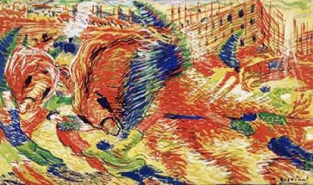 The City Rises Canvas Art - Umberto Boccioni (12 x 18)