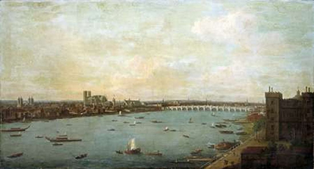 The City of Westminster From Lambeth Canvas Art - Antonio Joli (12 x 18)
