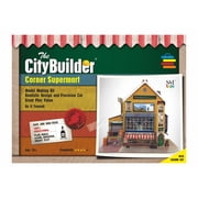 The CityBuilder CORNER SUPERMART Cardboard Model Making Kit 148 O scale for Model Railroads and Cars