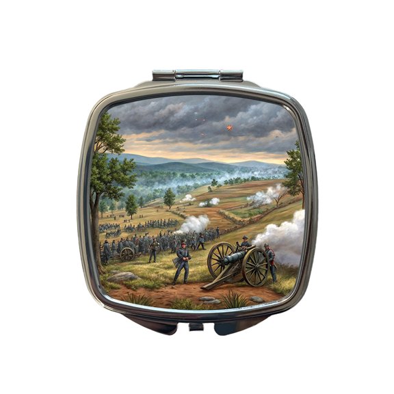 The Civil War Gettysburg Travel Makeup Handbag Purse Small Pocket Compact Mirror