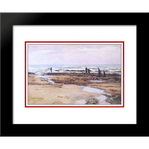The Clam Diggers 20x24 Framed Art Print by T. C. Steele