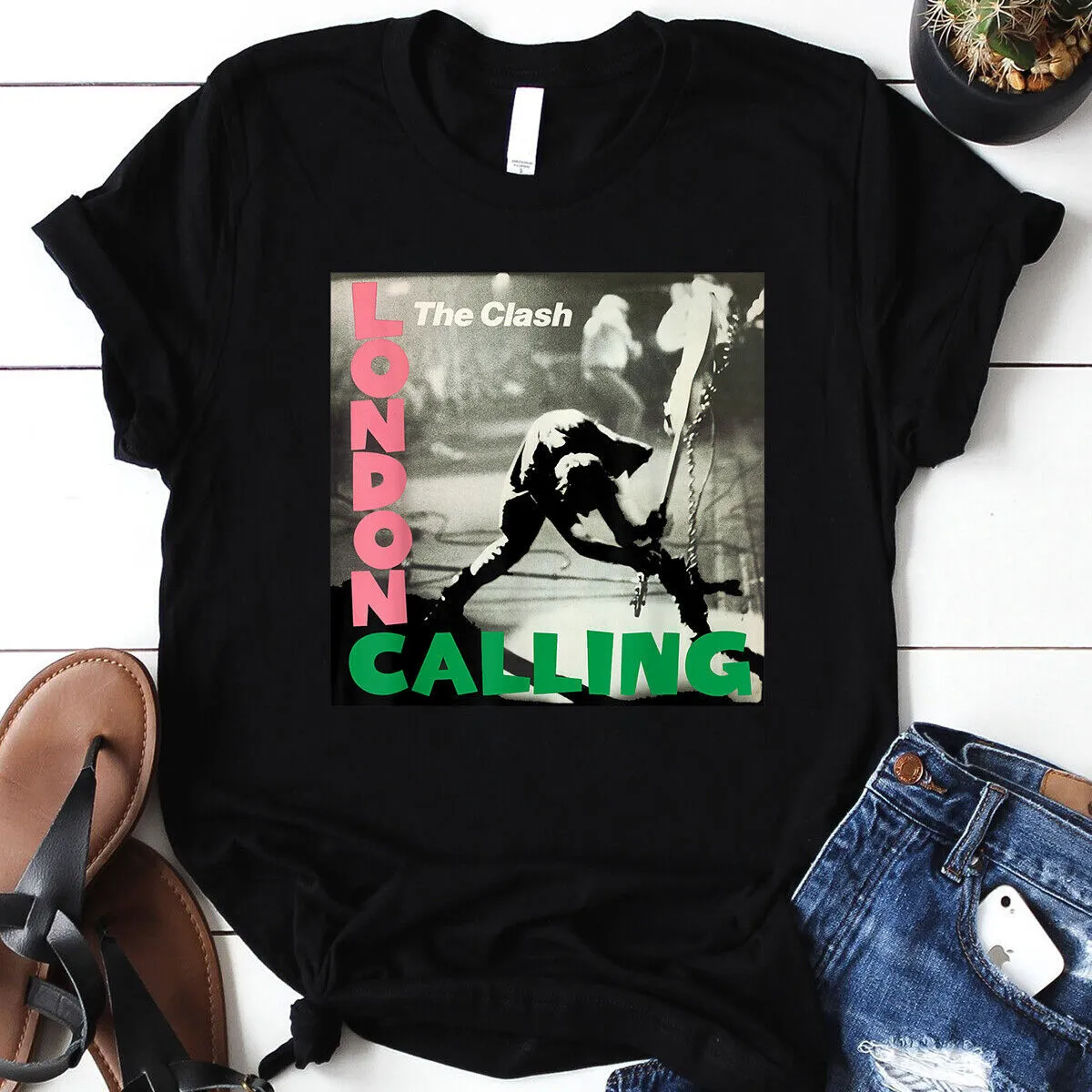 The Clash London Calling Black T-Shirt Size S-4XL Gift For The Clash London Calling Black T-Shirt Size S-4XL Gift For