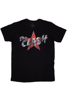 The Clash Unisex T-Shirt Star Logo (Black) (X-Large)