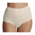thumbnail image 1 of The Classic Betsy Brief Panty, High Waist, 100% Cotton with Elastic Leg Panty, Buttercream, Size 10, 3-Pack (M100), 1 of 8