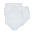 thumbnail image 1 of The Classic Betsy Brief Panty, High Waist, 100% Cotton with Elastic Leg Panty, White, Size 8, 3-Pack (M100), 1 of 8