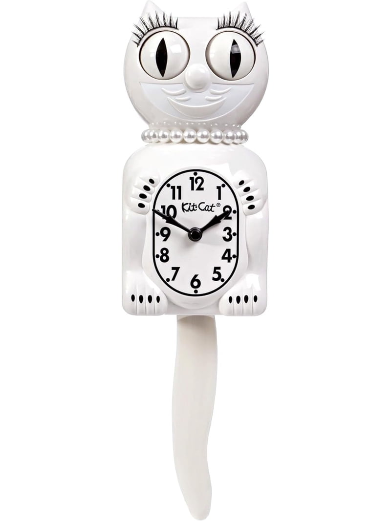Kit-Cat Klock Limited Edition White Lady with Pearl Necklace