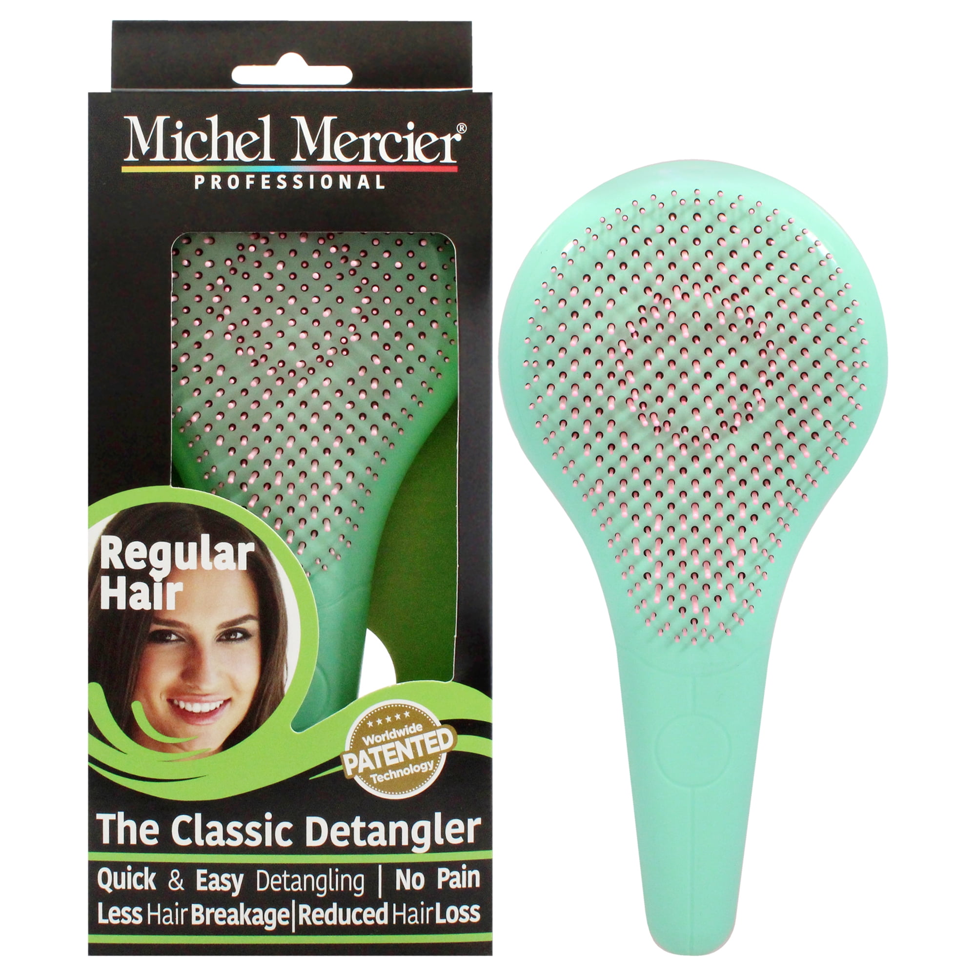 Michel Mercier Classic Detangler Haarbürste – Entwirrt Schonend & Glättet Trockenes Und Nasses Haar, Pink-grün, Unisex