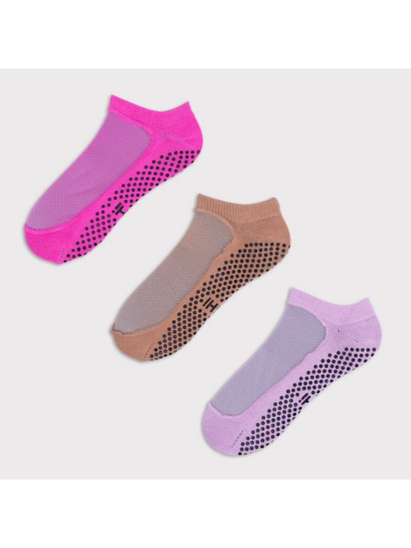 The Classic Grip Sock Pack - 3 Pack Women's SHASHI Grip Socks Medium / Large for Pilates, Barre, Yoga
