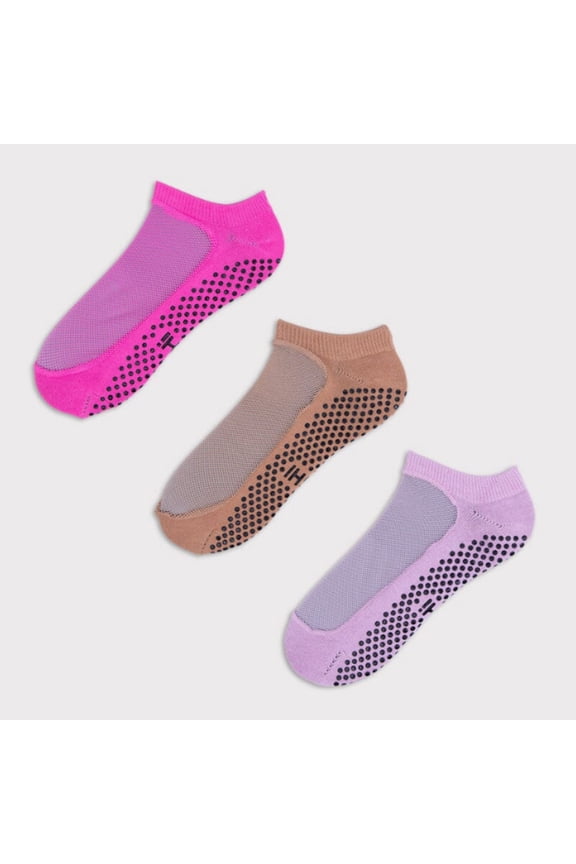 The Classic Grip Sock Pack - 3 Pack Women's SHASHI Grip Socks Medium / Large for Pilates, Barre, Yoga