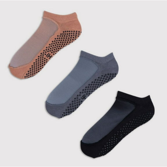 The Classic Grip Sock Pack - 3 Pack Women's SHASHI Grip Socks Small / Medium for Pilates, Barre, Yoga