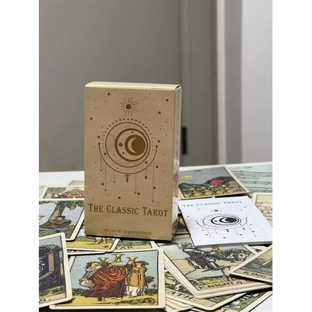 The Classic Tarot Cards A 78 Deck Board Games Mystical Divination Fate Fortune Tarot Cards with Guide Book