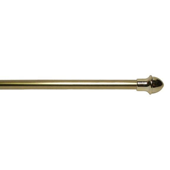 The Classic Touch 7/16" Brass-Gold Adjustable Rod with Brackets, 18"-28"