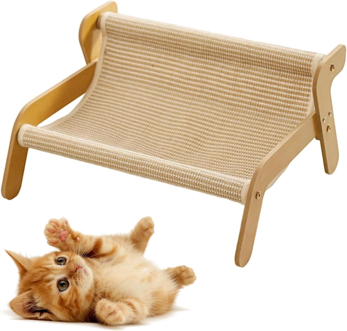 The Claw Lounge, Scratch Lounge for Cats, 2-in-1 Cat Scratch Pad and Lounger, for Large Cats, Cat-Friendly Summer Breathable Fabric