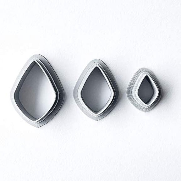 The Clayful Co Polymer Clay Cutters Petal Flower Pack, Set of 3
