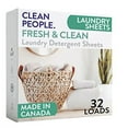 The Clean People Laundry Detergent Sheets Hypoallergenic Laundry Soap
