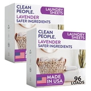 The Clean People Laundry Detergent Sheets - Laundry Soap - Ultra Concentrated, Recyclable Packaging, Stain Fighting - Lavender, 192 Pack