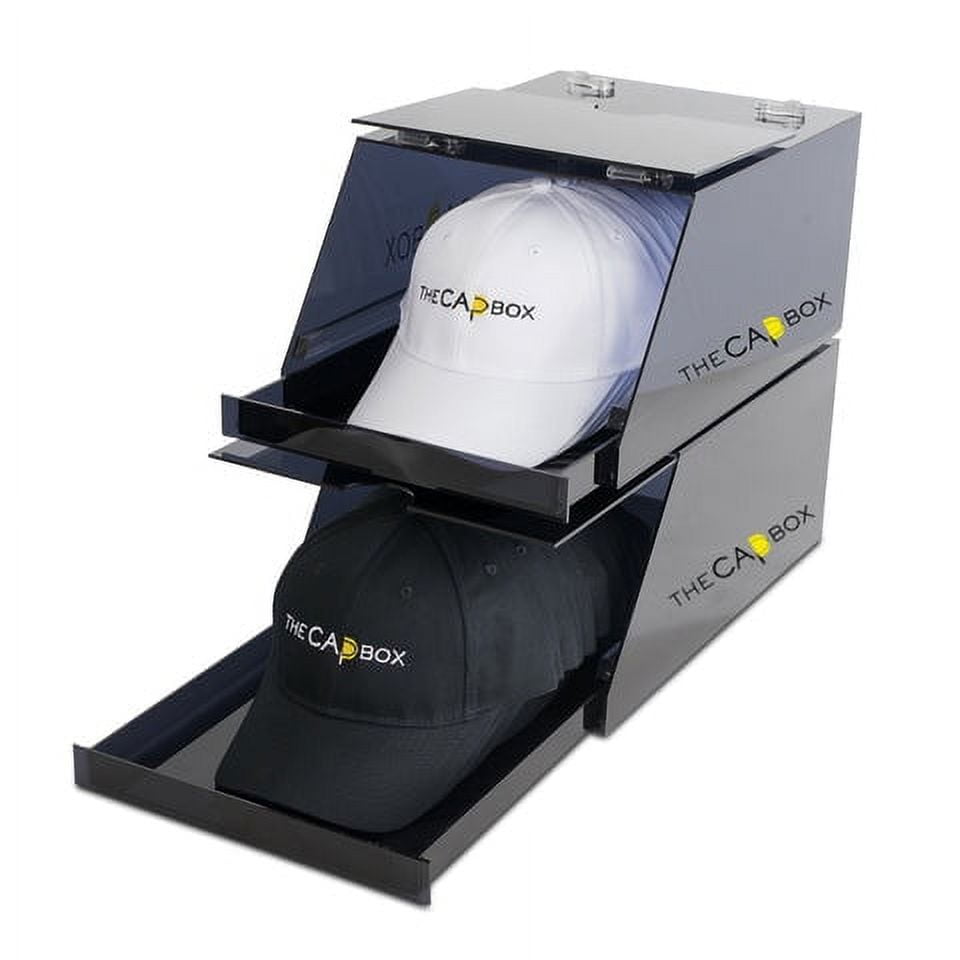 The CapBox 2.0 (2 Pack Clear) Hat Organizer For Baseball Caps