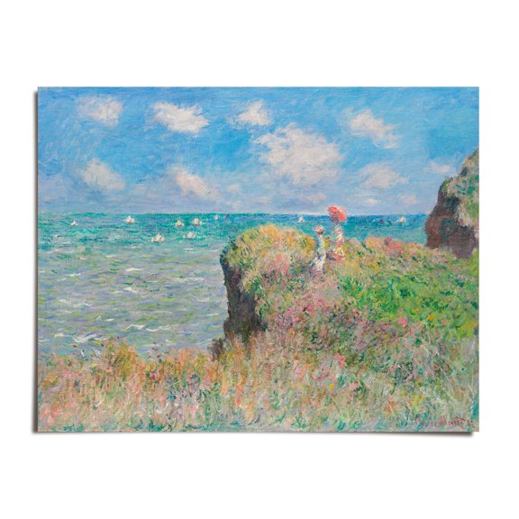 The Cliff Walk, Pourville c. 1882 - Claude Monet - 8x10 - Wall Art Print - UNFRAMED