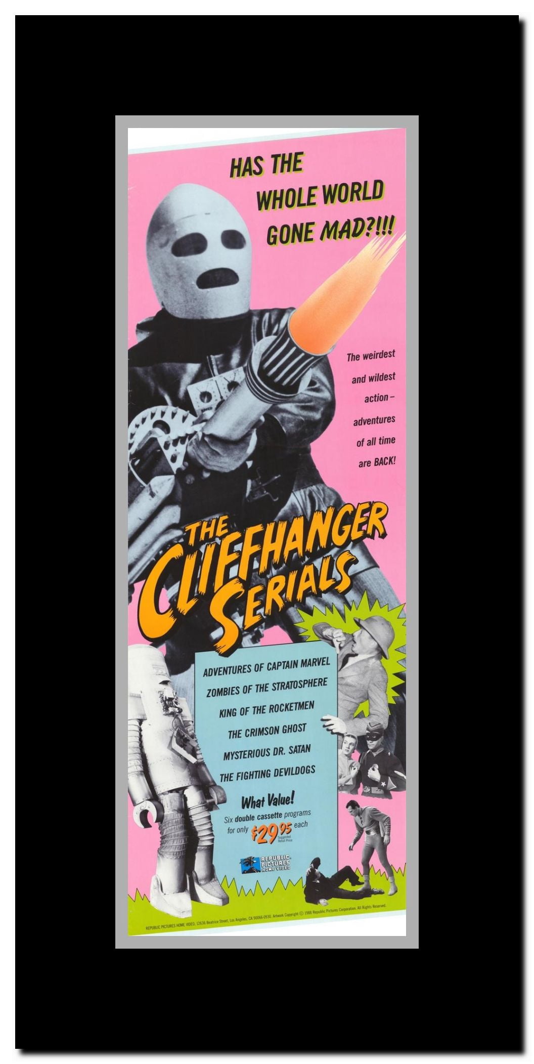 The Cliffhanger Serials Framed Movie Poster