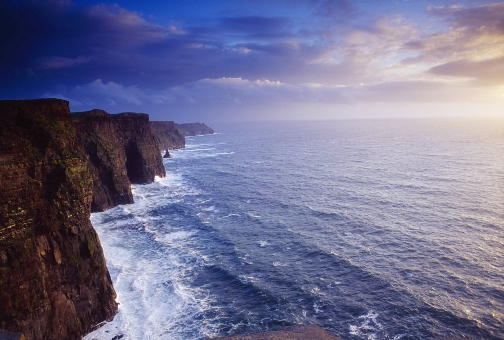 The Cliffs Of Moher County Clare Ireland Ocean Cliffs Canvas Art - Gareth McCormack Design Pics (18 x 12)