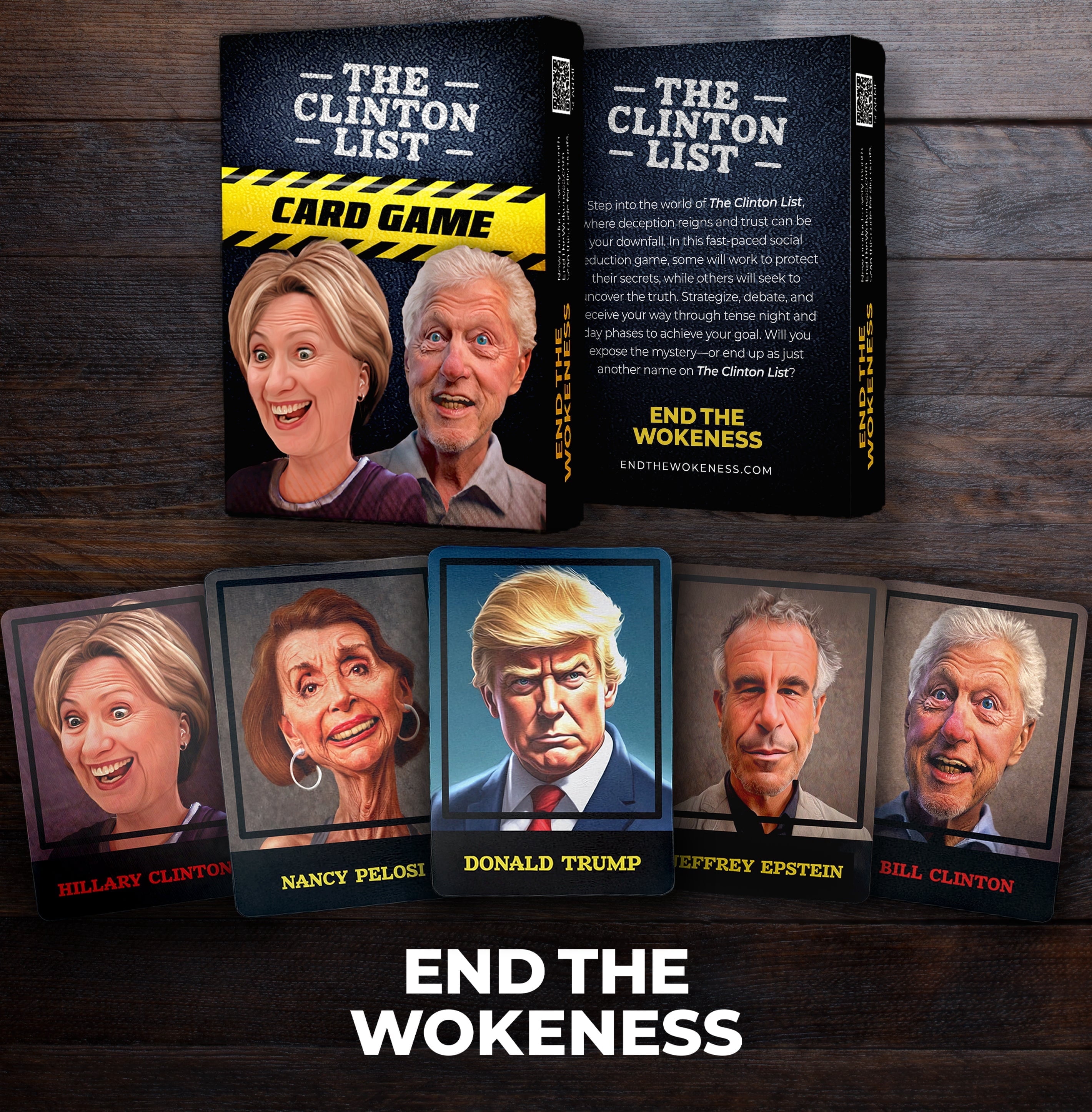 Politically Incorrect Card Game End The Wokeness The Clinton List Card Game - 25 Pieces, Political ...