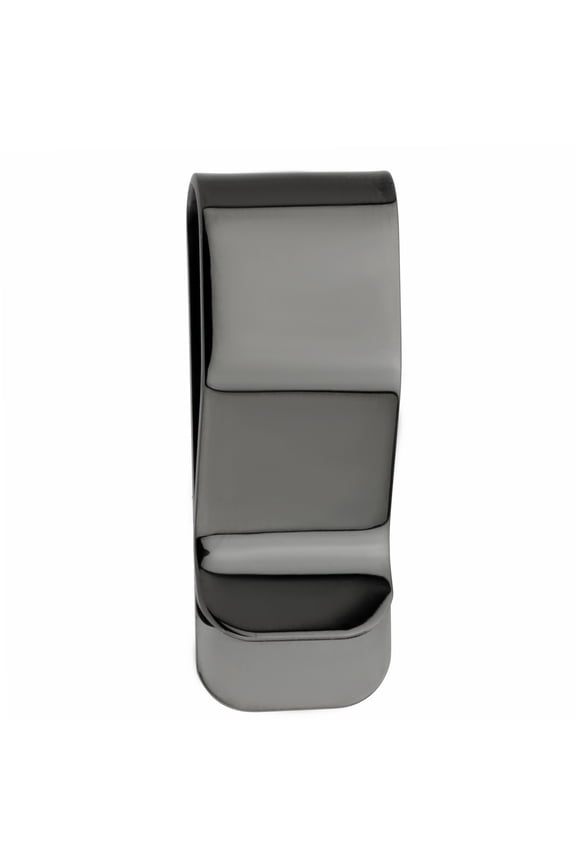 The Clip - Mens Black Stainless Steel Money Clip by Metro - Groomsmen Accessory