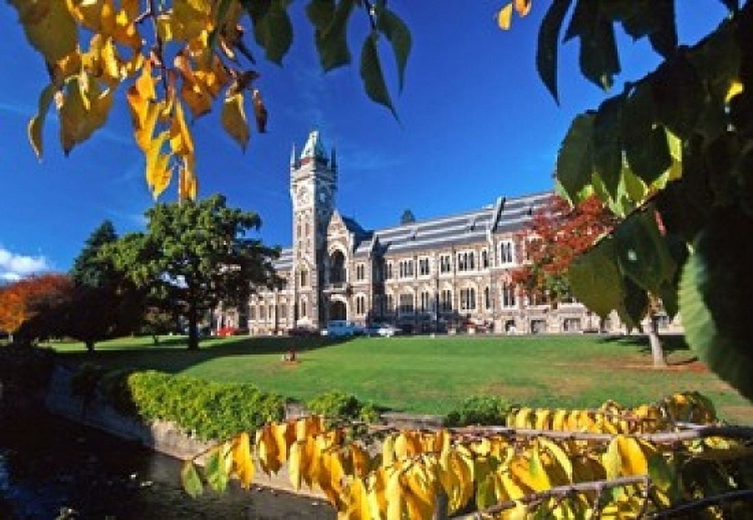 The Clocktower University of Otago Dunedin New Zealand Canvas Art - David Wall DanitaDelimont (18 x 12)