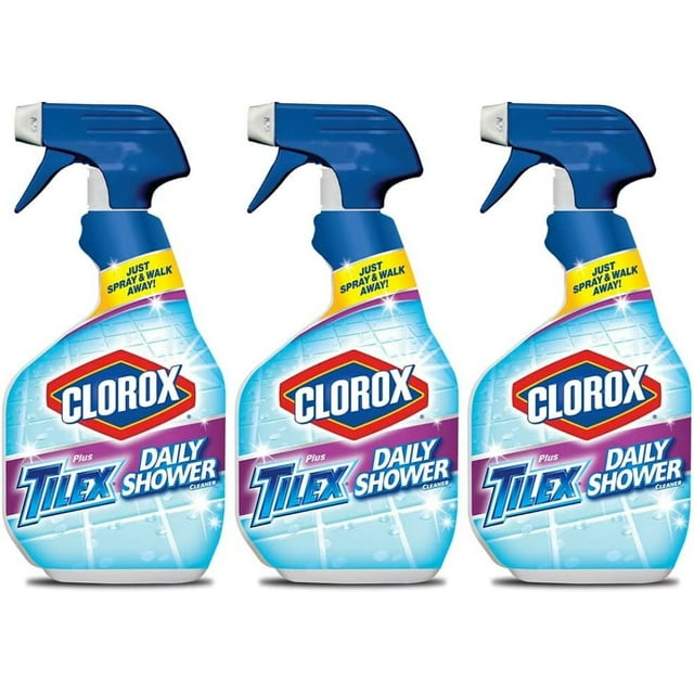 Clorox Tilex Daily Shower Cleaner Spray, 32 Fl Oz (3 Pack), Bleach Free