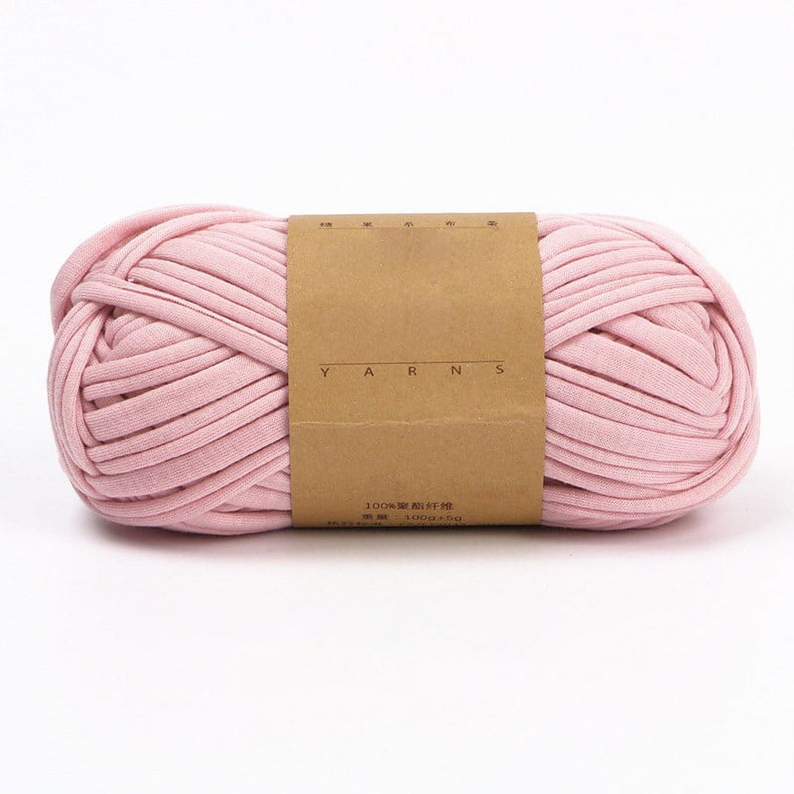 60g Pink Yarn for Crocheting and Knitting;66m (72yds) Cotton  Yarn for Beginners with Easy-to-See Stitches;Worsted-Weight Medium  #4;Cotton-Nylon Blend Yarn for Beginners Crochet Kit Making