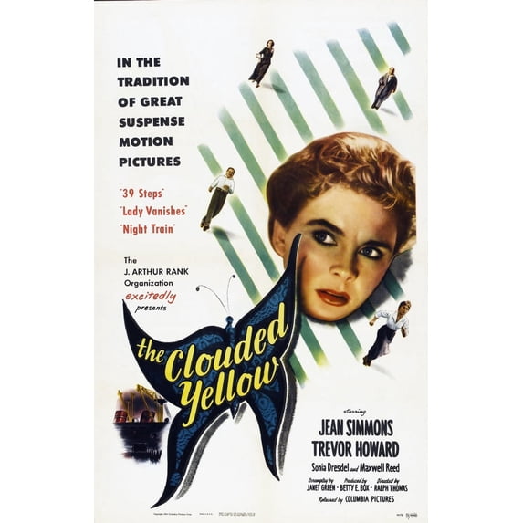 The Clouded Yellow Jean Simmons On Poster Art 1950. Movie Poster Masterprint (24 x 36)