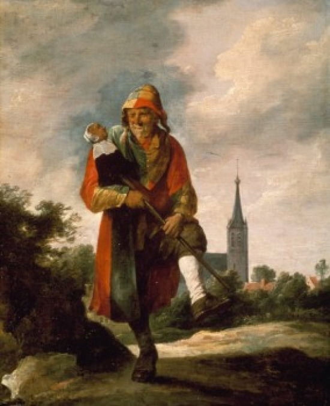 The Clown David Teniers II (1610-1690Flemish) Oil on Canvas Pushkin Museum of Fine Arts Moscow Russia Canvas Art - David Teniers II (24 x 36)