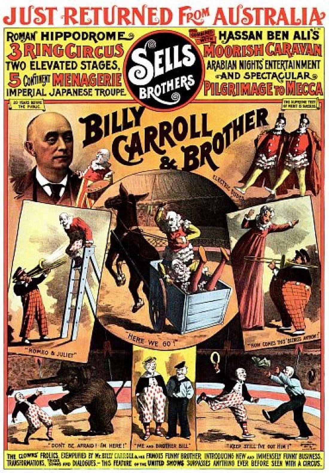 The Clowns Frolics Circus Canvas Art - (18 x 24)