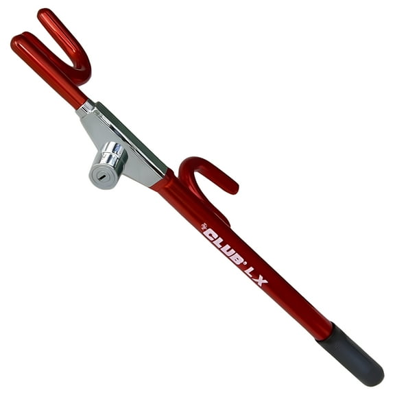 The Club LX Steering Wheel Lock, Red