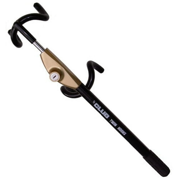 The Club Premier Twin Hooks Steering Wheel Lock, Black