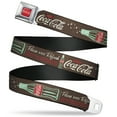 thumbnail image 1 of The Coca-Cola Company Belt, Seatbelt Buckle Belt, Coke Drink Coca Cola Pause and Refresh Bottle Brown Red White, 34 to 52 Inches, 1 of 9