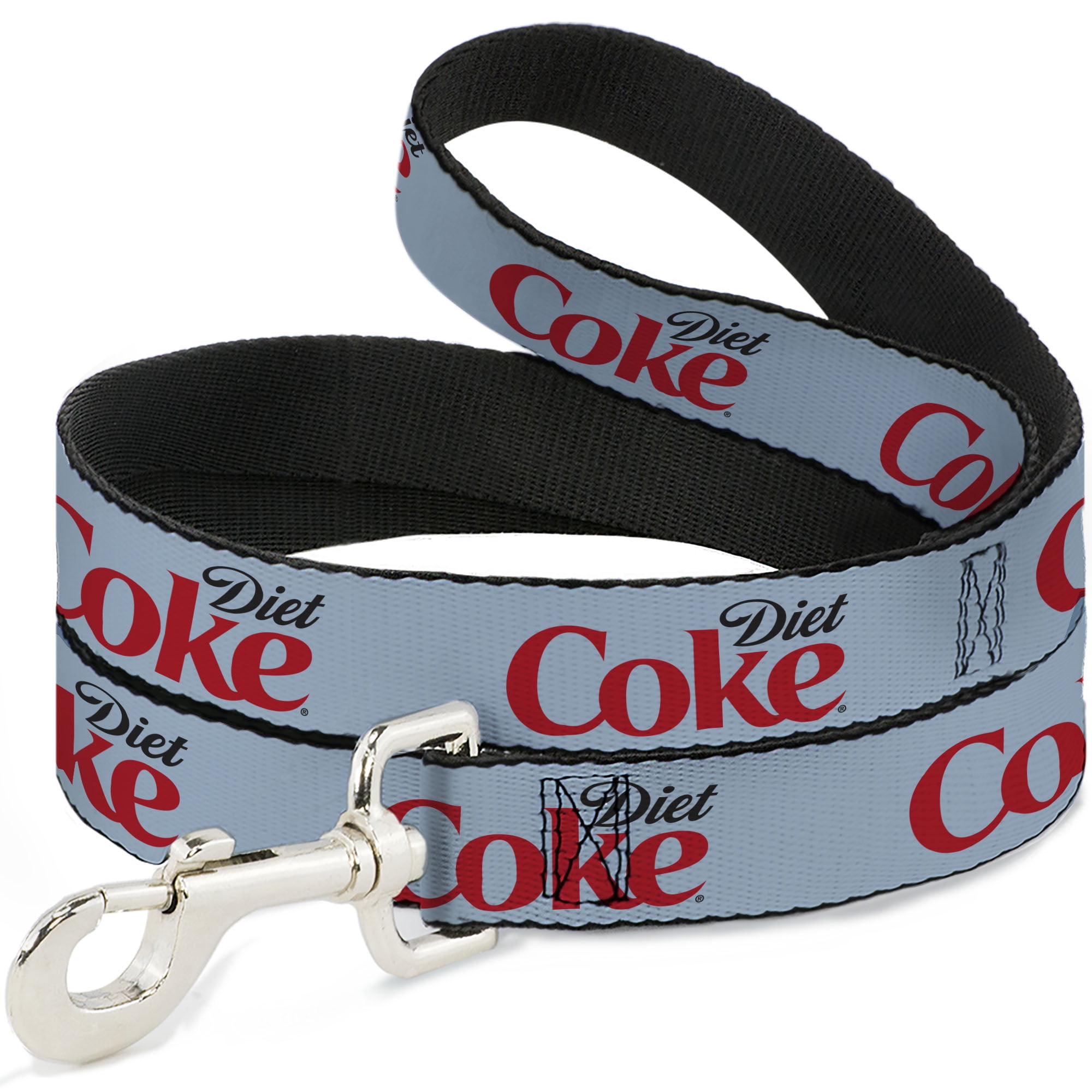 The Coca-Cola Company Pet Leash, Dog Leash, Diet Coke Logo Light Gray Black Red, 6 Feet Long 1.0 Inch Wide