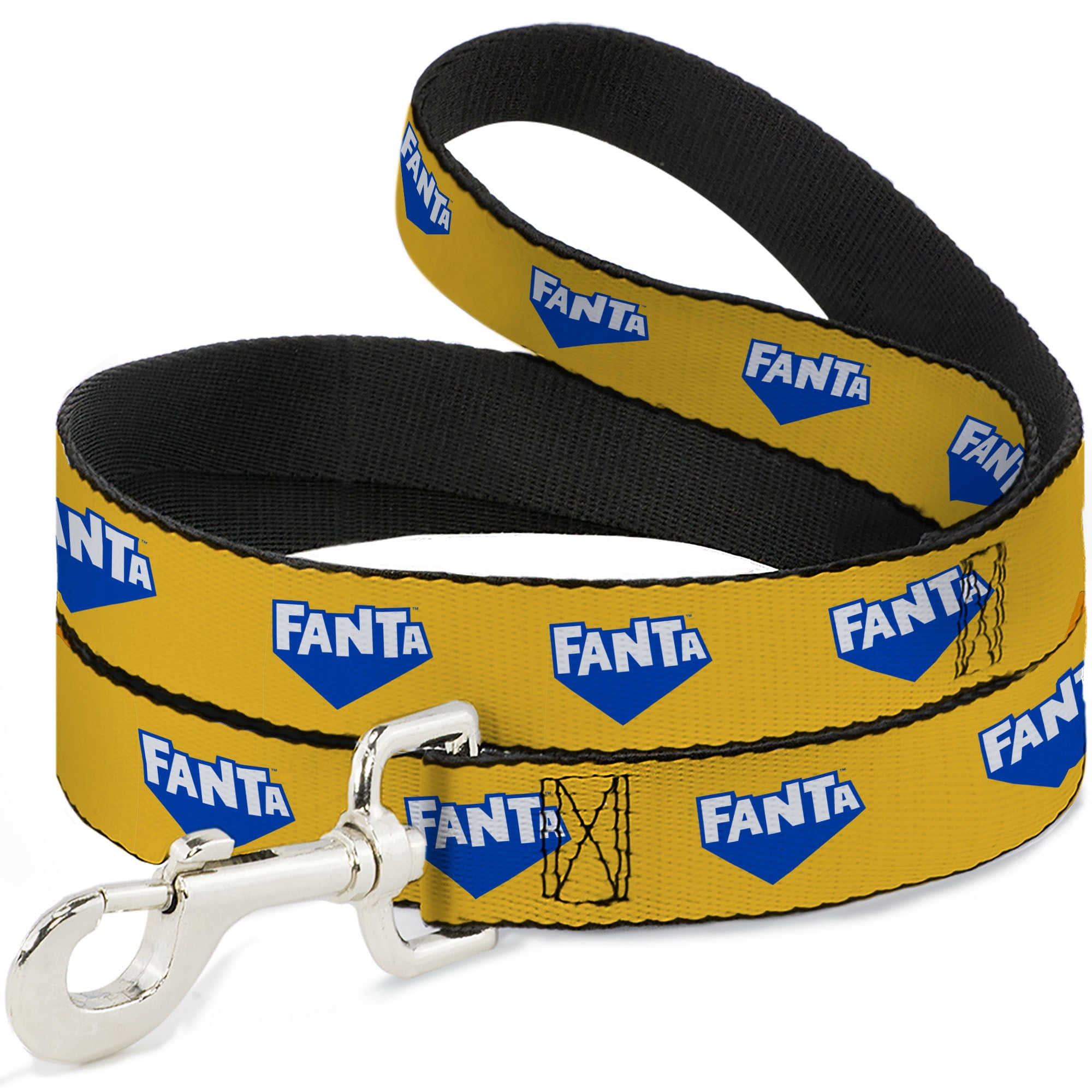 The Coca-Cola Company Pet Leash, Dog Leash, Fanta Logo Pineapple Yellow Blue White, 6 Feet Long 1.0 Inch Wide