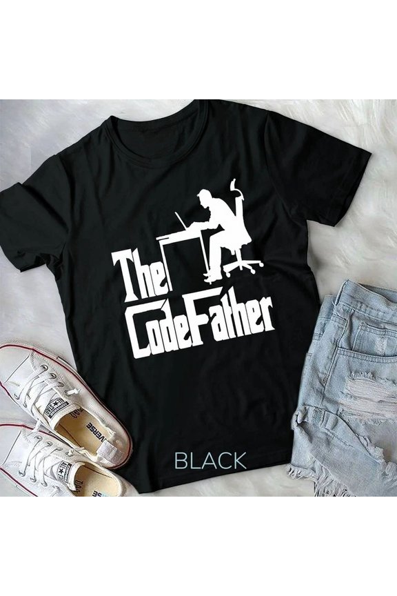 The Codefather Programmer Coder Developer Software Geek T-Shirt Unisex S-5XL Hot Trending Shirt, Vintage Birthday Gift