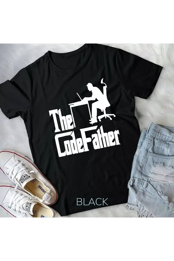 The Codefather Programmer Coder Developer Software Geek T-Shirt Unisex T-shirt