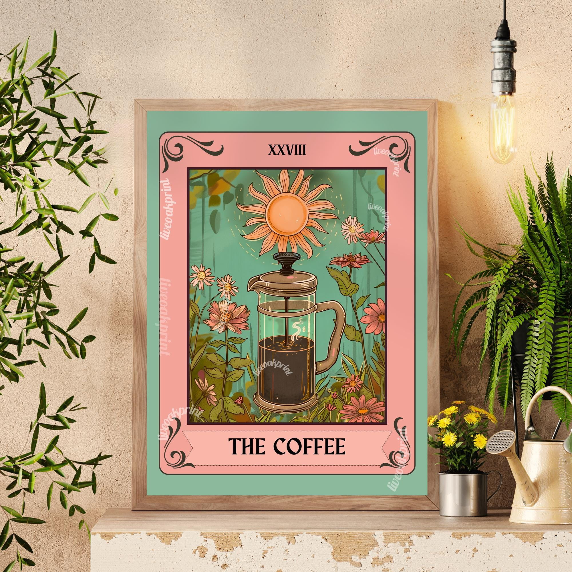 The Coffee Art Print Coffee Bar Art Witchy Kitchen Print Witchy Bar Art ...