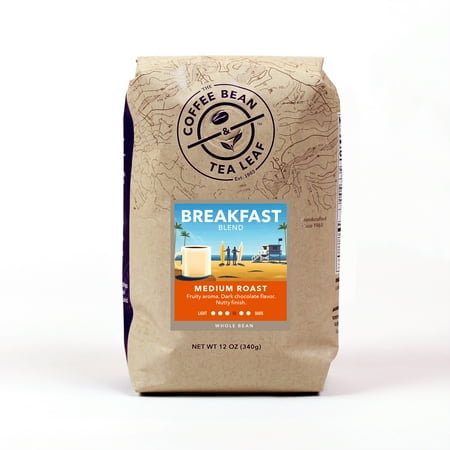 The Coffee Bean & Tea Leaf Breakfast Blend Medium Roast Whole Bean Coffee 12 oz. Bag